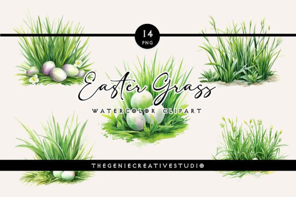 Download Watercolor Easter Grass PNG Clipart Set - Grass png Collection