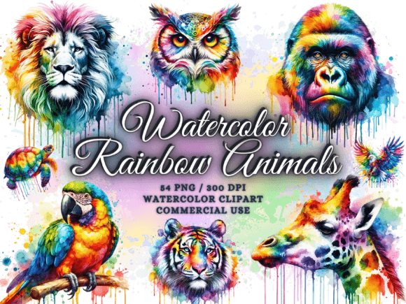Download Rainbow Animals Clipart Cute Animal Png - Cute animal Collection