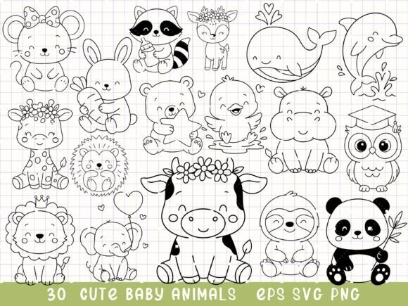 Download Baby Animal Svg, Cute Animal Clipart - Cute animal Collection