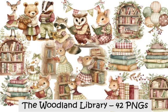 Download Woodland Library Cute Animals PNGs - Cute animal Collection