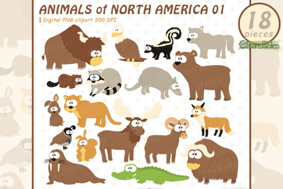 Download Cute Animals, USA Wildlife Clipart - Cute animal Collection