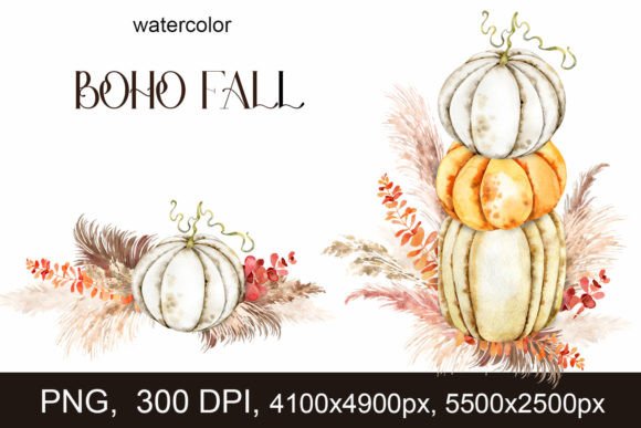 Download Boho Fall Pumpkins, Pampas Grass PNG - Grass png Collection