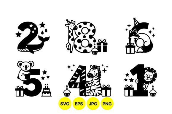 Download Cute Animal Birthday Numbers - Cute animal Collection